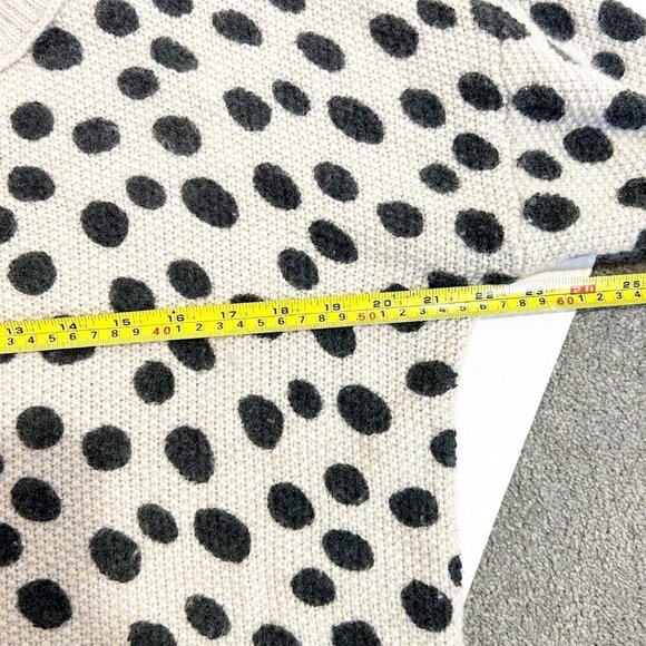 🌷SALE Madewell Leopard Dot Pullover Sweater Size Small Merino Wool Polkadot - Picture 14 of 16